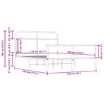 Bed Frame without Mattress 135x190 cm Sonoma Oak Engineered Wood 4100391