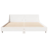 Bed Frame without Mattress White 140x200 cm Solid Wood Pine 850729