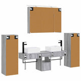 Bathroom Furniture Set 6 pcs Grey Sonoma 3407132