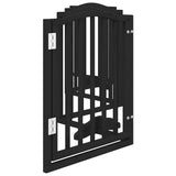 Dog Gate with Door Foldable 6 Panels Black 300 cm Poplar Wood 352221