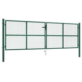 Mesh Garden Gate Steel 400x125 cm Green 145749