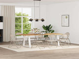 Folding Chair 8 pcs Sand 48 x 43.5 x 81 cm Faux Leather 42029053