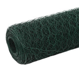 Chicken Wire Fence Steel with PVC Coating 25x1.2 m Green 143260