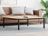 Coffee Table Natural 100 x 100 x 45 cm Solid Pine Wood 892769