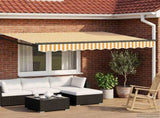 Retractable Awning Yellow and white 3 x 2 m 3419039
