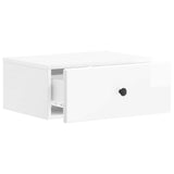 Wall-Mounted Bedside Cabinet High Gloss White 49 x 34.5 x 20 cm 899133