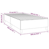 Box Spring Bed Frame Dark Grey Twin Velvet 3121145