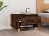Bedside Table Smoked Oak 50x46x50 Engineered Wood 819542