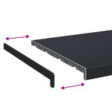 Window Sill Anthracite with Wood Grain 160 x 45 x 4.5 cm PVC 42022338