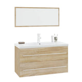 3 Piece Bathroom Furniture Set Sonoma Oak 3152850