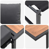 Outdoor Steel Seating 2 pcs Anthracite Steel 42004137