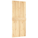 Sliding Door with Hardware Set 90x210 cm Solid Wood Pine 3203142