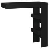 ZNTS Wall Bar Table Black 102x45x103.5 cm Engineered Wood 811782