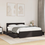 Bed Frame with Headboard without Mattress Black 120x190 cm Small Double 3295605