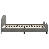 Children's Bed Frame with Headboard Dark Grey 90 x 200 cm 42011128