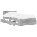 Bed Frame with Headboard Grey Sonoma 80 x 200 cm 3429681