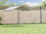 Outdoor Dog Kennel with Roof Silver 10x6x2.5 m Galvanised Steel 3190472