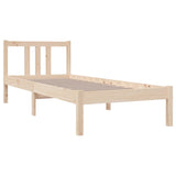 Bed Frame without Mattress Solid Wood 75x190 cm Small Single Small Single 814844