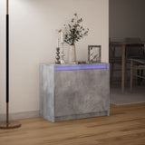 Sideboard with LED Concrete Grey 72x34x61 cm Engineered Wood 852176