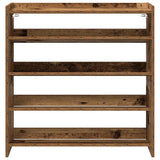 Shoe Rack Brown Oak 80x25x81 cm Engineered Wood 859911