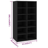 Shoe Rack Black 54x34x100.5 cm Engineered Wood 800397