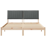 Bed Frame with Headboard Brown 150 x 200 cm Solid Pine Wood 3394414