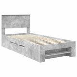 Bed Frame Concrete Grey 80 x 200 cm Engineered Wood 3408812