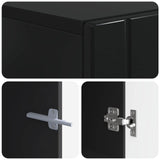 TV Cabinet Black Engineered Wood 896456