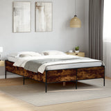 Bed Frame without Mattress Smoked Oak 160x200 cm 3279789