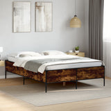 Bed Frame without Mattress Smoked Oak 140x190 cm 3279809