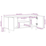 TV Cabinet with Shelf Acacia Brown Finish 105 x 33 x 46 cm 4017900
