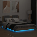 Bed Frame with LED without Mattress Sonoma Oak 150x200 cm King Size 3210005