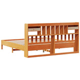Bookcase Bed without Mattress Wax Brown 200x200 cm Solid Wood Pine 3322899