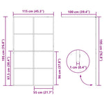 Walk-in Shower Wall with Clear ESG Glass 115x195 cm Black 151036