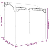Canopy Taupe 2x2.3 m 180 g/m Fabric and Steel 362393