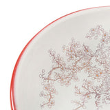 Countertop Basin White and Red Round 41x14 cm Ceramic 155052