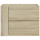 ZNTS Wall-mounted Bedside Cabinets 2 pcs Sonoma Oak 45x30x35 cm 848330