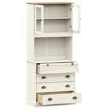 Highboard "VIGO" White 80x40x176 cm Solid Wood Pine 3200584