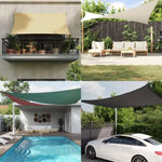 ZNTS Sunshade Sail Oxford Fabric Rectangular 4x6 m Beige 42294