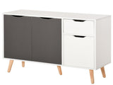 Sideboard Floor Standing Storage Cabinet with Drawer for Bedroom, Living Room, Home Office, Grey T3398P344456