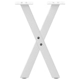 Coffee Table Legs X-Shaped 2 pcs White 38x cm Steel 4012893