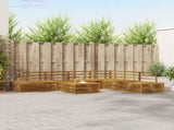 Outdoor Sofa Set 7 Piece Natural Solid Acacia Wood 3374104