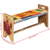 Cola Bench Solid Reclaimed Wood 100x30x50 cm 243457