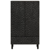 Highboard Black 60x33x100 cm Solid Wood Mango 356849