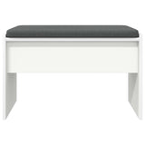 Hall Bench with Cushion White 63 x 38 x 40 cm 891544