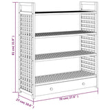 Shoe Rack with Drawer 70x27x81 cm Solid Wood Walnut 350359