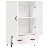 Highboard High Gloss White 69.5x31x115 cm Engineered Wood 828206