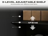 Sideboard Buffet Cabinet, Modern Kitchen Storage Cabinet with Adjustable Shelves and Metal Legs, T3398P554317