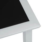 Sun Lounger Black, Silver Aluminium, Textilene, Steel, Tempered Glass 310534