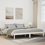 Extra Long Bed Frame without Mattress White 180x220 cm Solid Wood 3309318